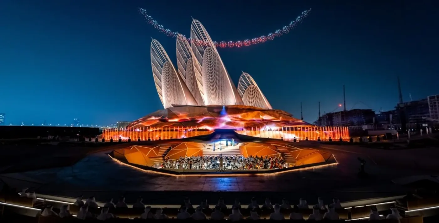 A museum opening composed in light